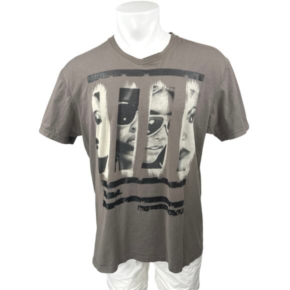Marc Ecko Men's Brown Tan Short Sleeve Crew Neck Graphic Tee T-Shirt Top Size XL - Picture 1 of 4